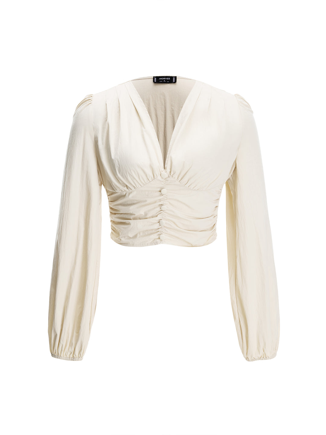 Elegantes blusas de manga de hojaldre shired v babe