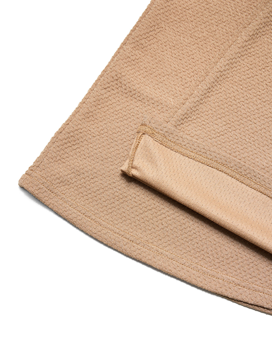 Pantalon féminin texturé à l'évassement naturel décontracté décontracté.