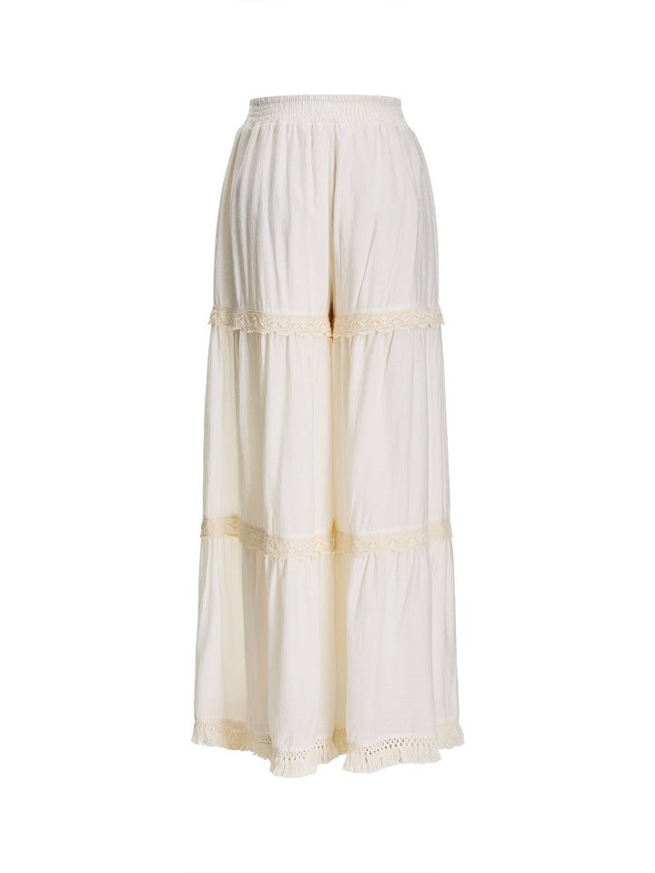 Pantallas de mujeres de encaje de pierna ancha de pierna boho