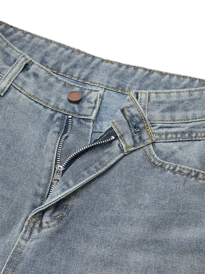Wide Leg Casual  Washed  Long Women Jeans