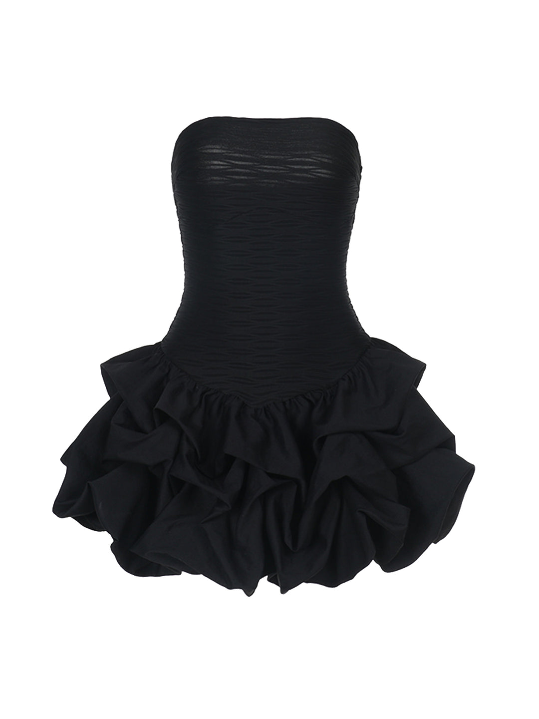 Una línea elegante en capas Ruched Ruched Off Should Mini Women Vestido