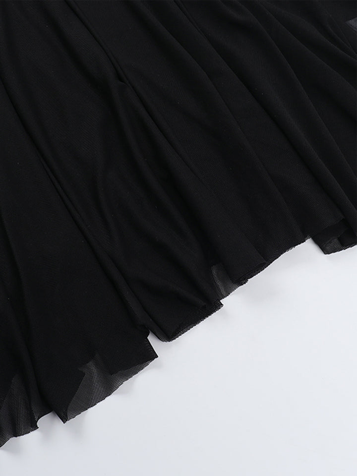Tunic Elegant Backless Ruched Asymmetrical Neck Maxi Women Dress