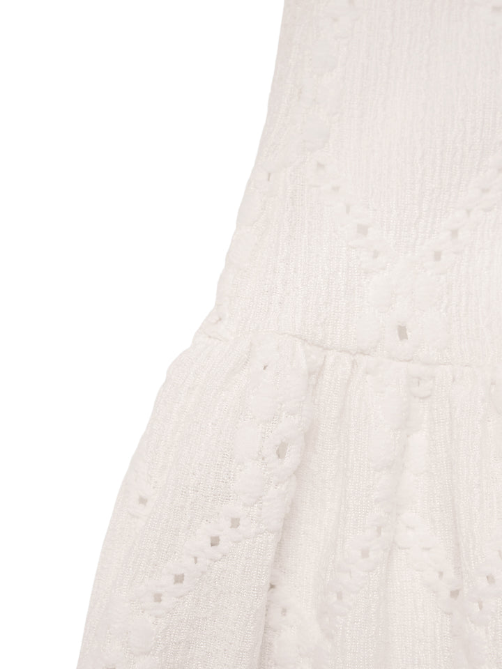 A Line Casual Button Ruched Ruffle Round Neck Mini Women Dress