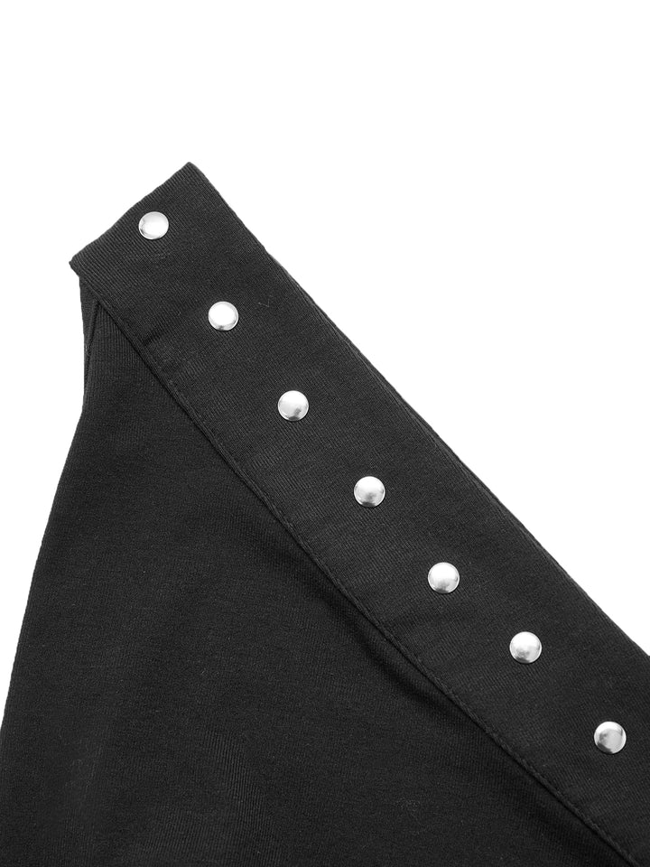 Casual Tie Neck Sleeveless Studded Women Tank Tops and Camis