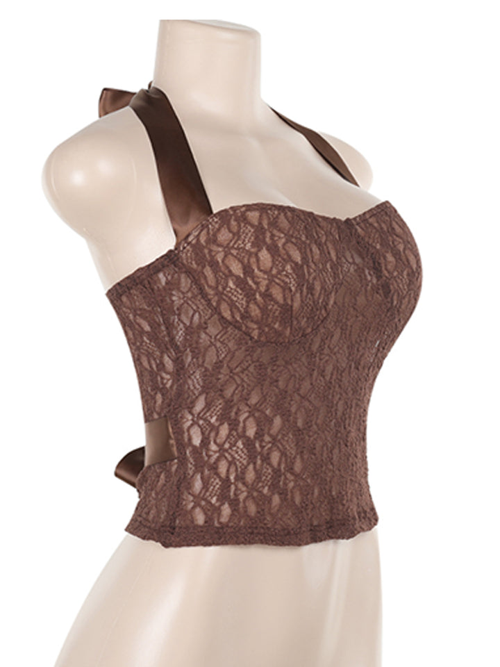 Túnica Elegante Halter Camisetas para mujeres regulares y camis Camis
