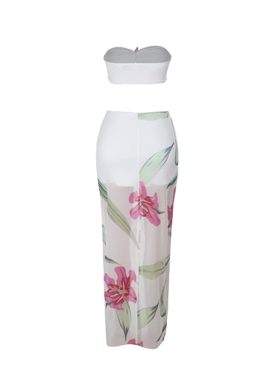 Túnica Boho Floral Floral 3D Floral Micro Crop Women Outfits de dos piezas