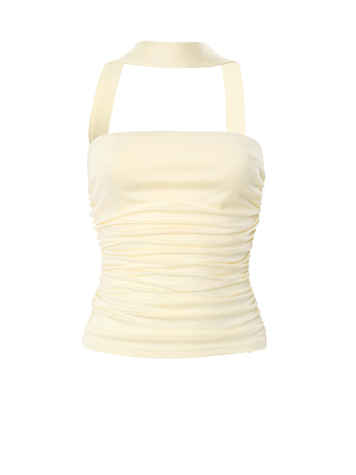 Bandeau Elegant Asymmetrical Ruched Women Top