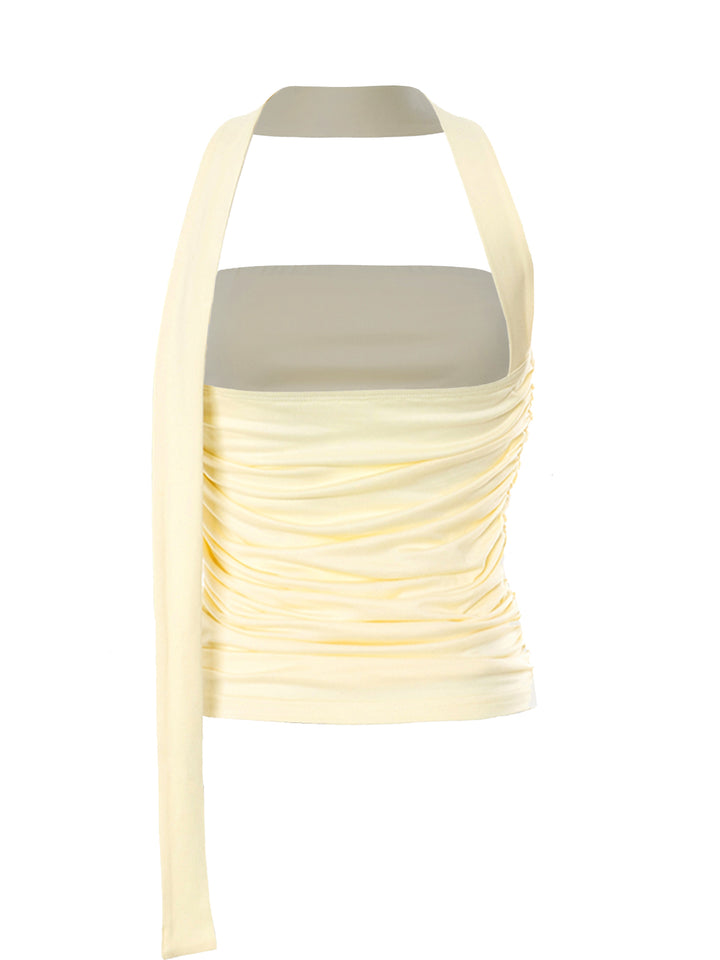 Bandeau Elegant Asymmetrical Ruched Women Top