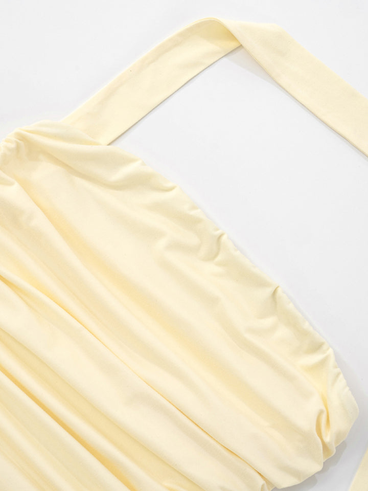 Bandeau Elegant Asymmetrical Ruched Women Top