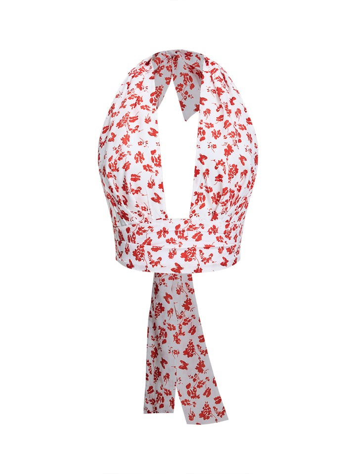 Boho Floral Fomen Women Toqule Tops & Camis