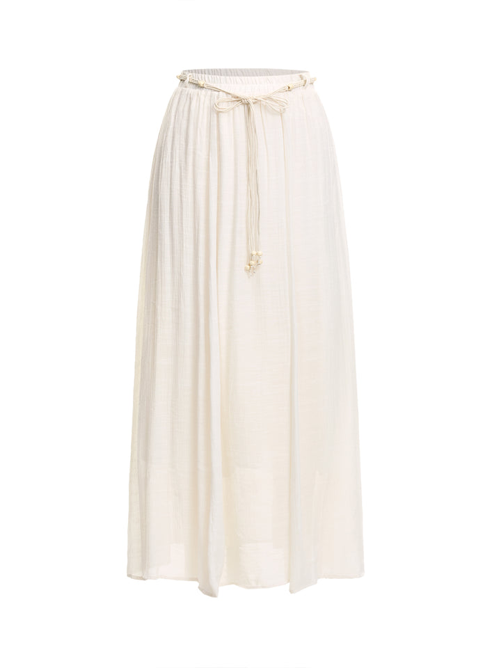 خط بوهو مطوي Maxi Skirt