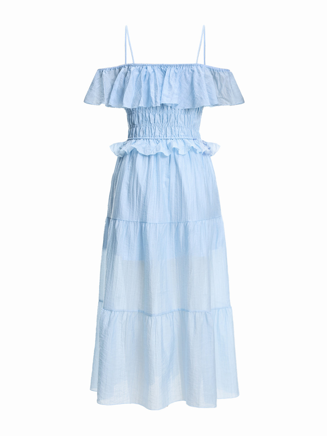 Vestido de mujeres midi de un hombro boho