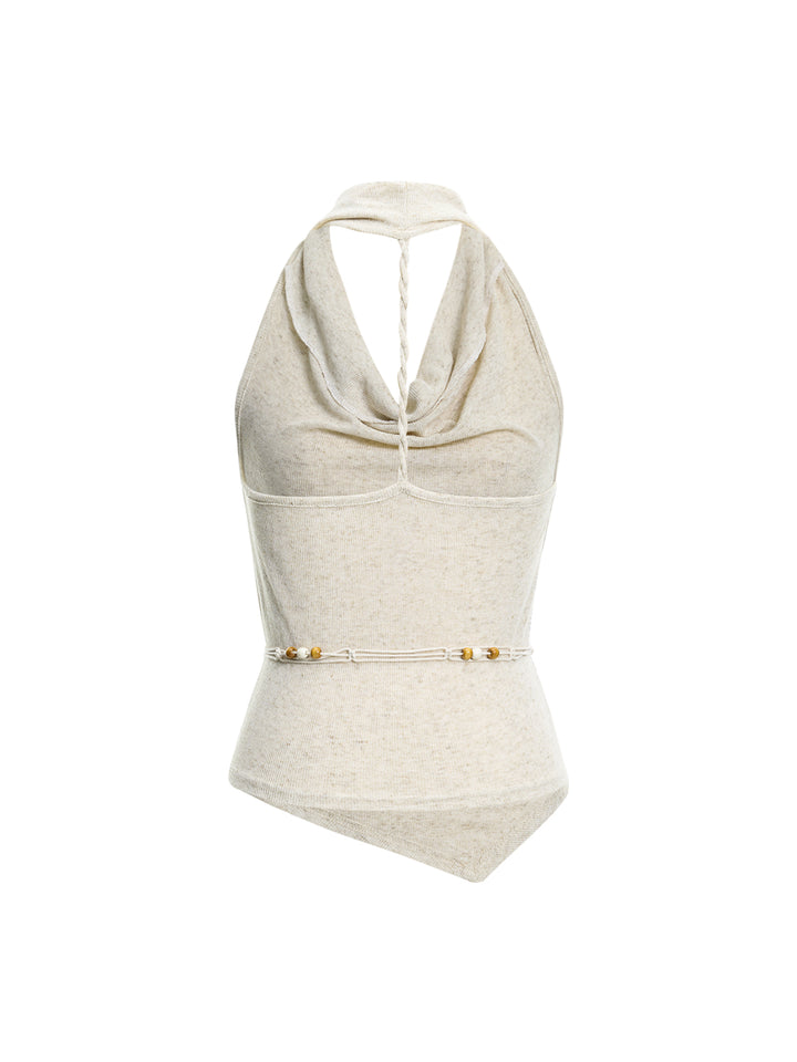Boho Plain Cowl Neck Sleeveless Women Tank Tops & Camis
