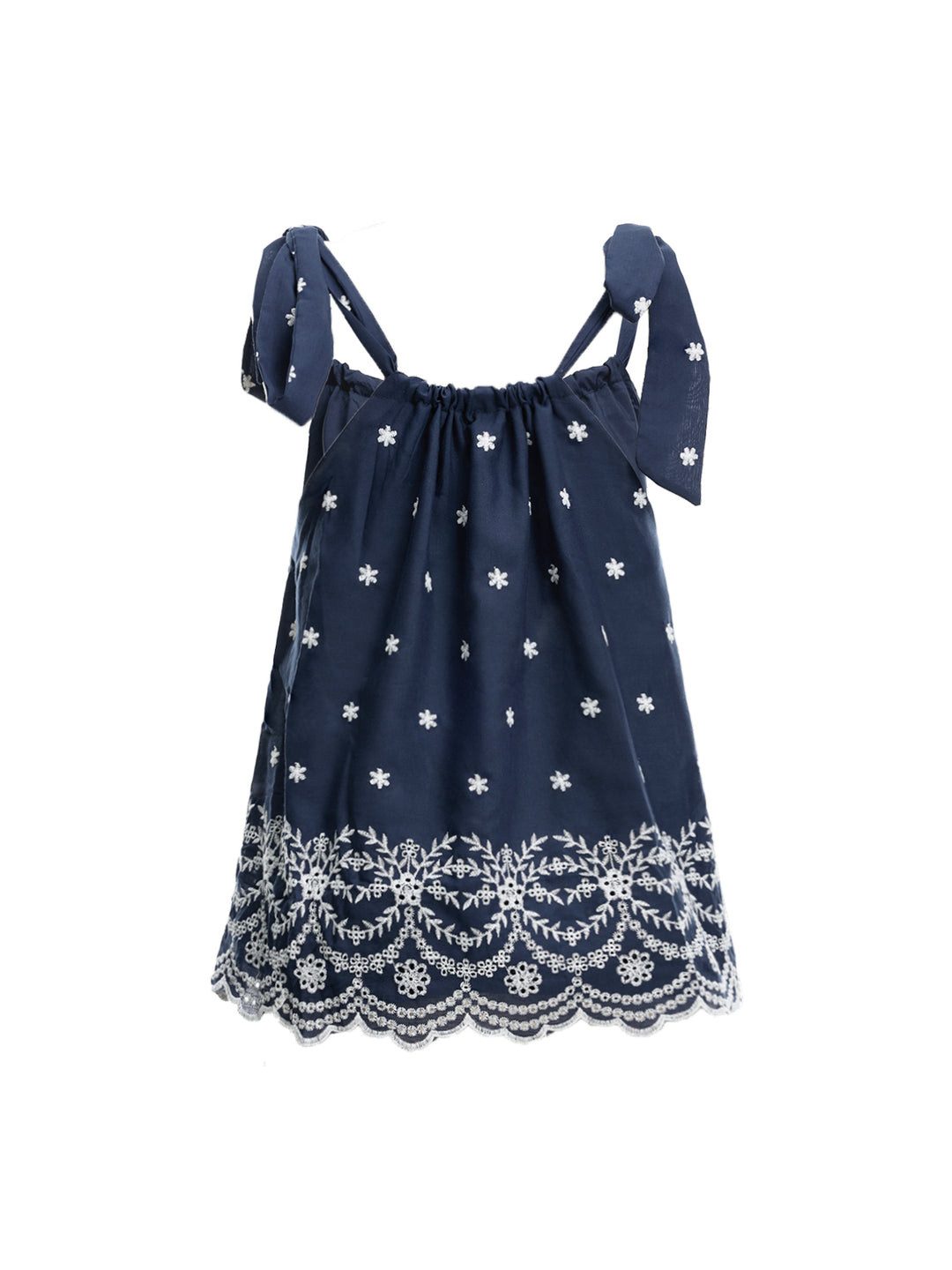 Boho Ditsy Floral Tied Round Neck Women Tank Tops & Camis